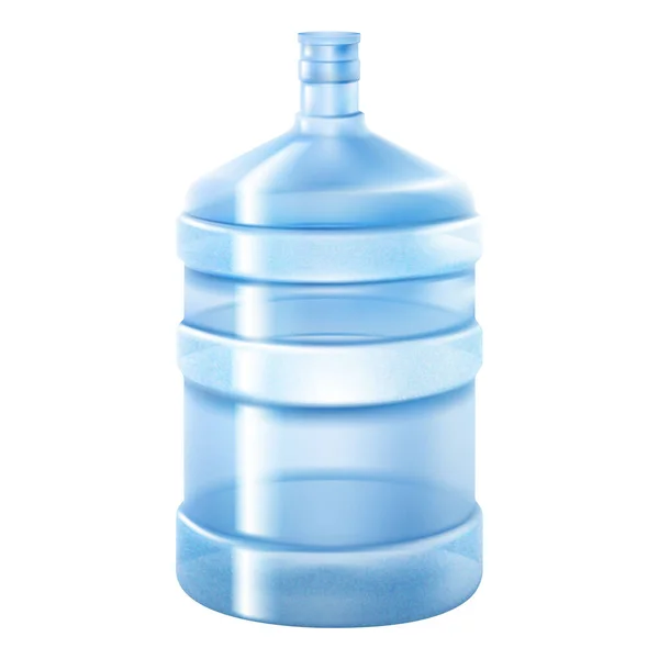 Grote Plastic Fles Water Geïsoleerd Een Witte Achtergrond Vector Realistisch — Stockfoto