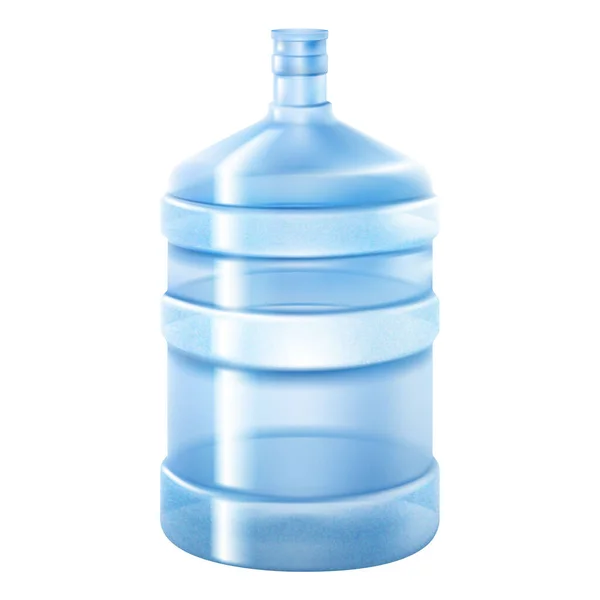 Big Plastic Bottle Water Isolated White Background Vector Realistic — Stock Photo, Image