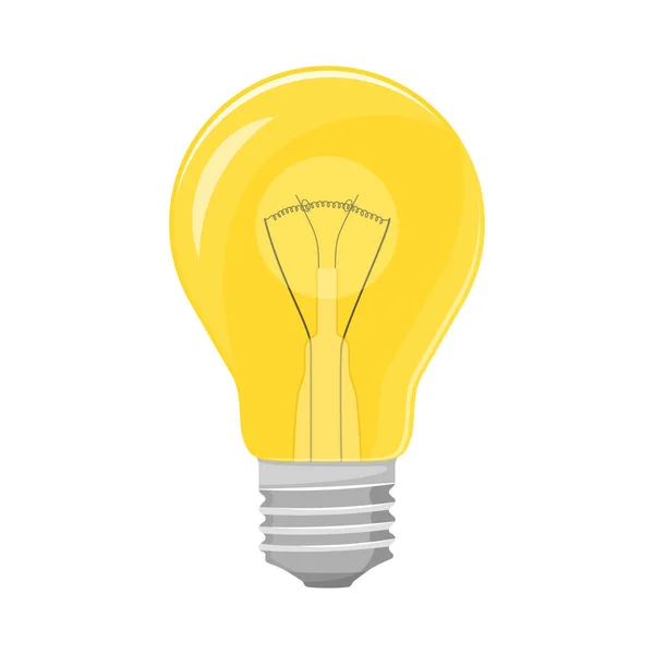 Light Bulb Icon Isolated White Background Flat Style Bulb Vector — Stok fotoğraf