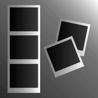 Photo Frame Paper, vector icon on gray background