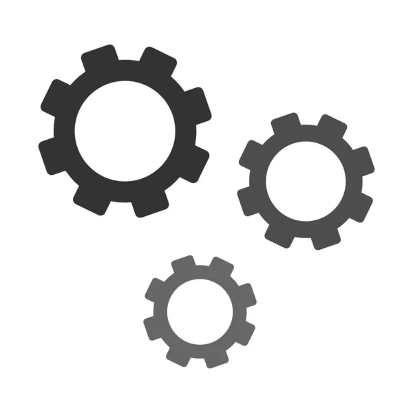 Gears Icon Cogs Rotation Icon Isolated White Background — Photo