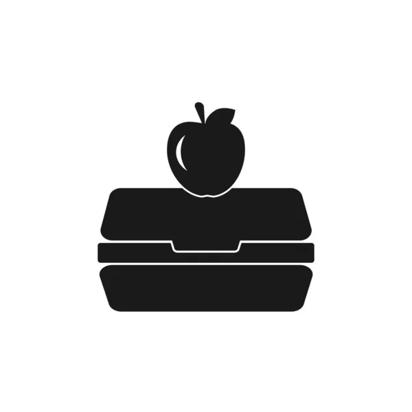 Lunch Box Icon Simple Vector Illustration Isolated White Background — Foto de Stock