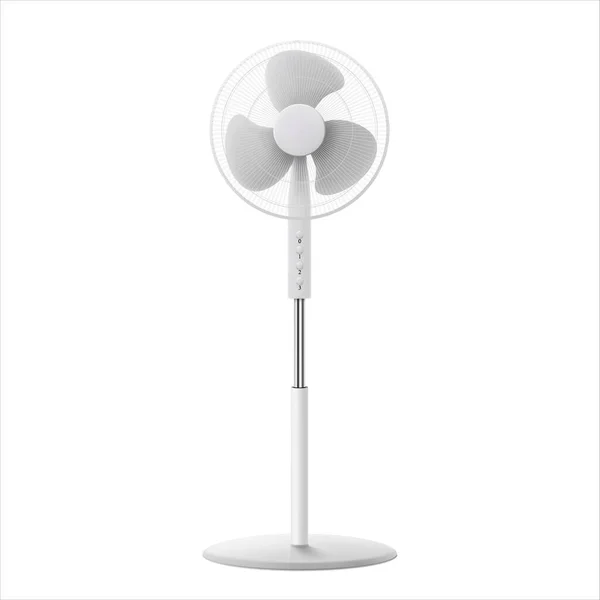 Stand Fan Mockup Realistic Vector Illustration Isolated White Background — Stock Vector