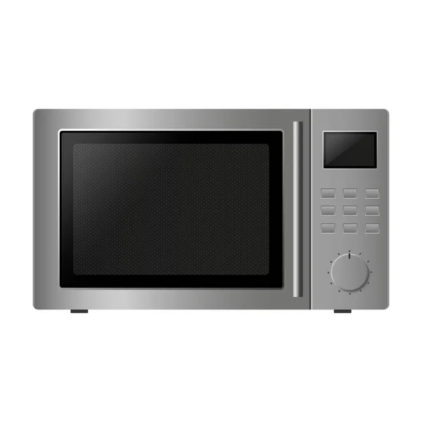 Mikrowelle Isoliert Auf Weißem Hintergrund Kochgeräte Elektrogeräte Küchentechnik Konzept Bestandsvektorillustration — Stockvektor