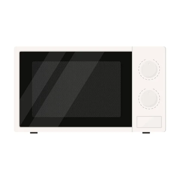 Microwave Isolated White Background Cooking Equipment Electrical Appliances Kitchen Technology — Archivo Imágenes Vectoriales