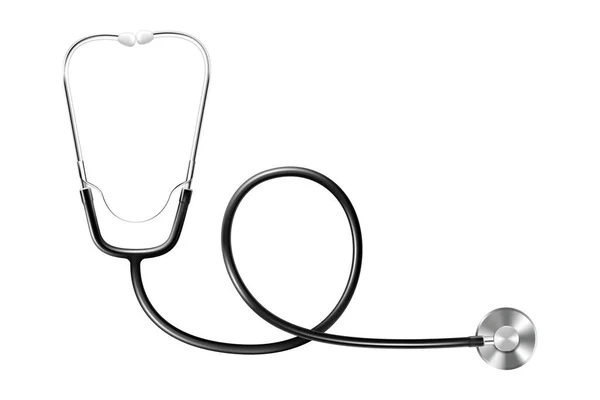 Stethoscoop Roestvrij Stalen Hulpmiddel Voor Diagnostiek Medische Apparatuur Akoestisch Apparaat — Stockvector