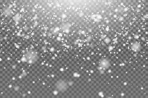 Різдвяний Фон Прозорою Основою Безліччю Сніжинок Навколо Рамки Світла Прямокутної — стоковий вектор