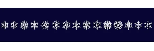 Snowflakes Vector Set Christmas Design Snowflakes Icon Collection Isolated Dark — Image vectorielle