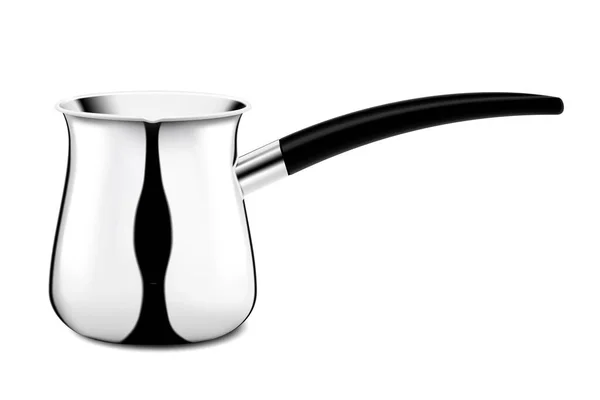 Steel Coffee Pot Traditional Turkish Cezve Coffee Brewing Kitchen Utensils — ストックベクタ