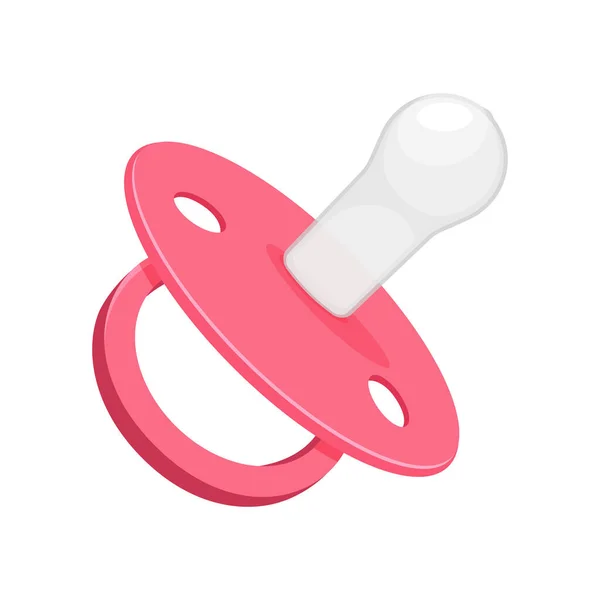 Pacifier Baby Dummy Care Nipple Newborn Child Pink Nipples Dummies — Vettoriale Stock