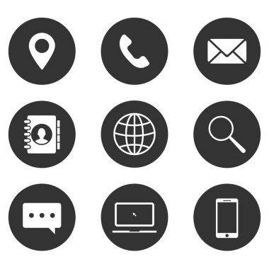 Set of Website icon vector. Communication icon symbol