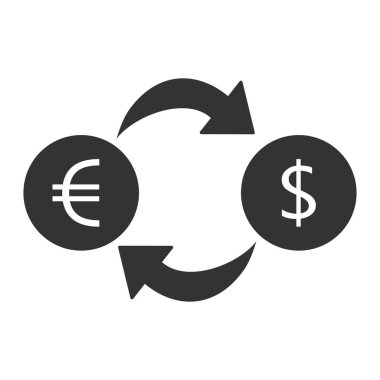 Money exchange simple icon.