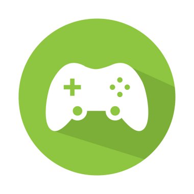 Illustration of Flat Game pad Icon Vector Symbol Background