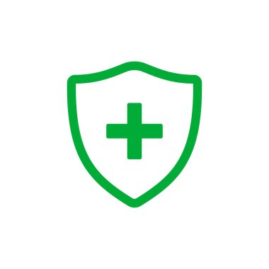 Medical cross shield icon vector