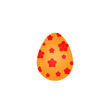 Egg Icon Vector. Flat color symbol on white background