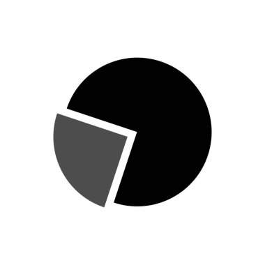 Pie chart vector icon for web flat illustration