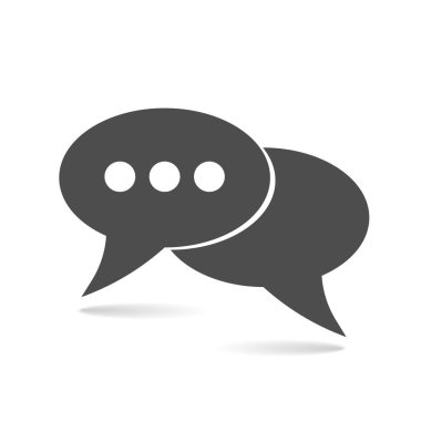 Bubble speech icon with three dot vector image