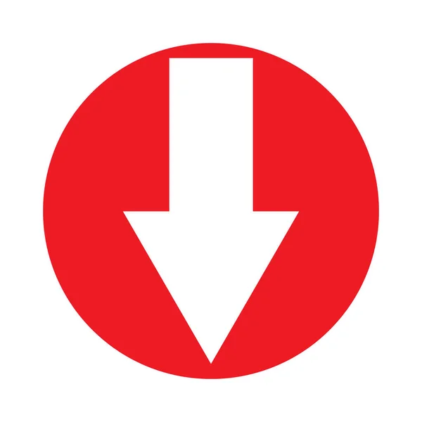 Arrow Red Circle Vector Icon — Stock vektor