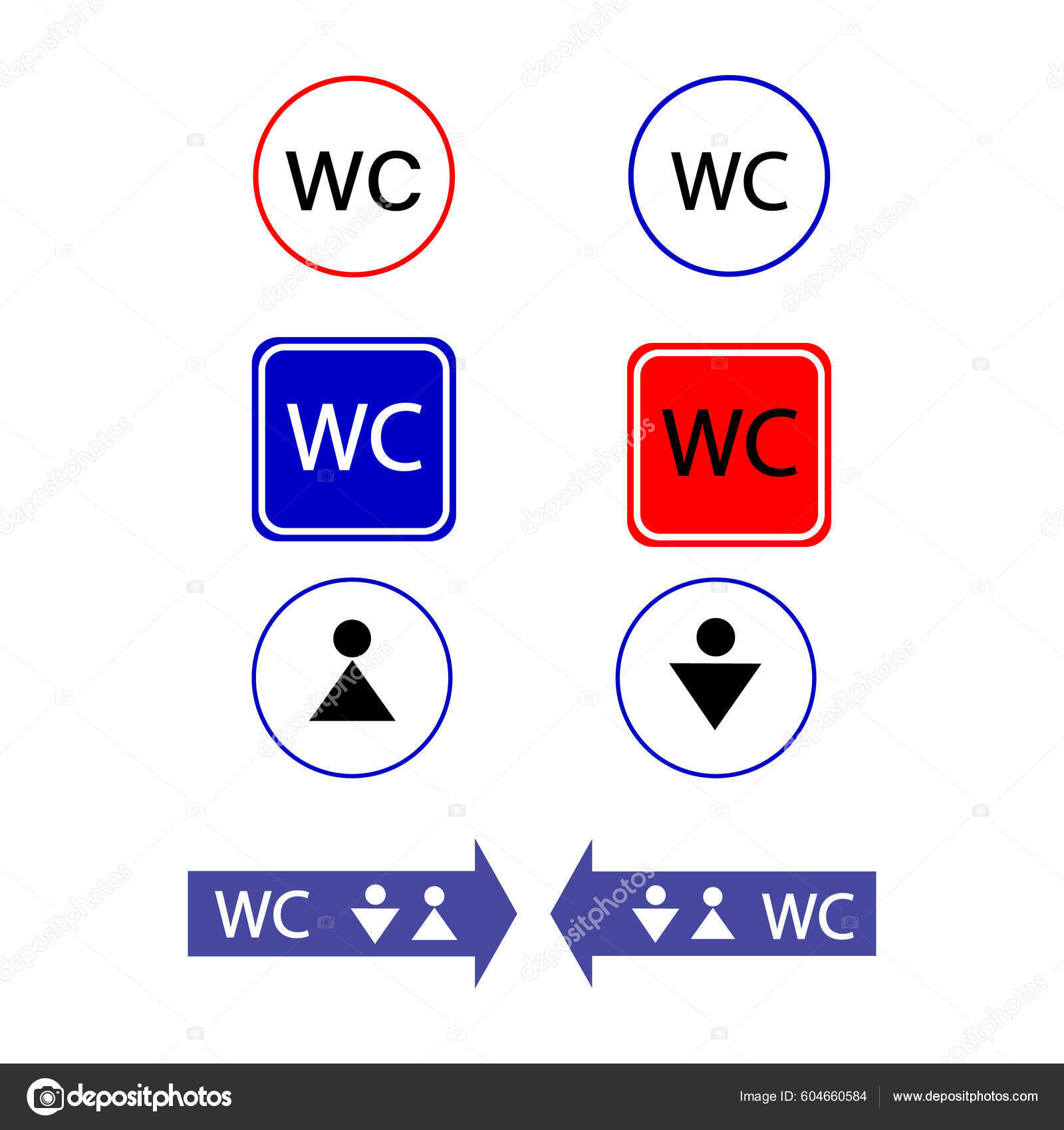 Male Female Toilet Signs Vector