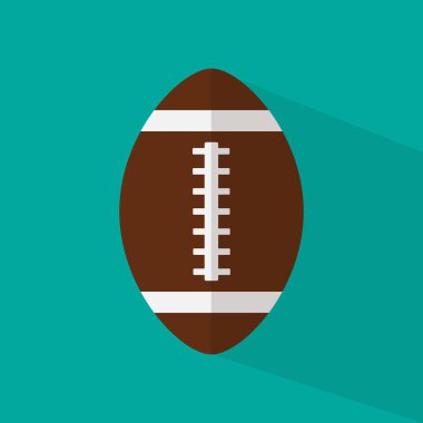 football icon witn long shadow. vector illustration