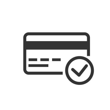 Approved credit card icon. Shopping sign.vector