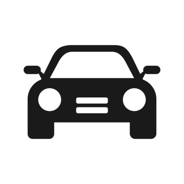 Car vector simple icon flat design isolated on white background