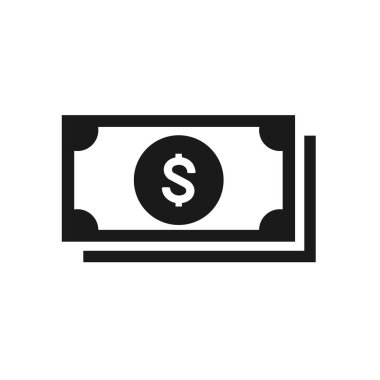 Flat icon of money ,Dollars vector icon
