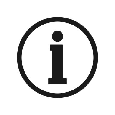 Information vector sign simple design icon isolated on white background