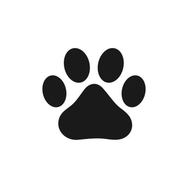 Paw Print. Vector icon isolated on white background