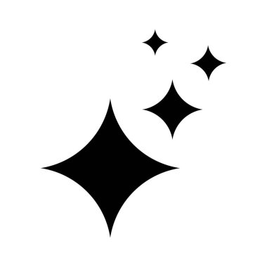 Shine icon Clean star vector icon Isolated on White Background.
