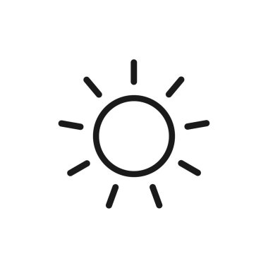 sun icon vector symbol template Isolated on White Background.