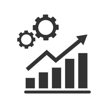 Efficiency Increase Graphic icon with gears