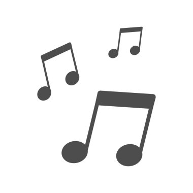 music notes sign, vector illustration isolated on white background