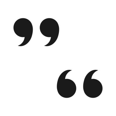 Quotation Mark Symbol. Vector icon isolated on white background