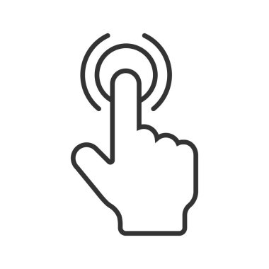 Touch screen icon vector symbol isolated on white background