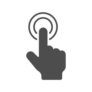 Touch screen icon vector symbol isolated on white background