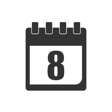 8 March calendar. Calendar icon vector flat design