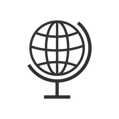 Küre simgesi. Küre sembolü. Düz vektör çizim