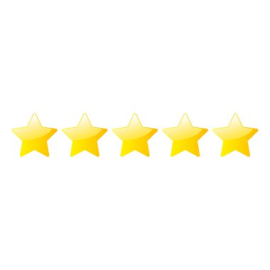 star rating Simple rounded With outlines makes the stars pop out from background