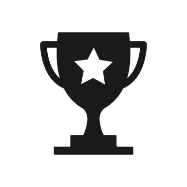 trophy vector flat design isolated on white background