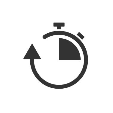 Chronometer linear icon isolated on white background.