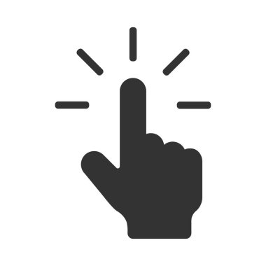 Click vector Icon isolated on white background.