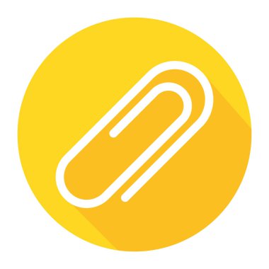 kağıt ataç simgesi, vektör illüstrasyonu