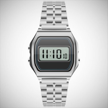 Realistic vector illustration of a men's watch