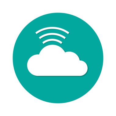 Cloud with Wifi symbol. Wireless Network icon. Wi-fi zone.