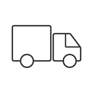 delivery truck outline icon vector simple illustration.