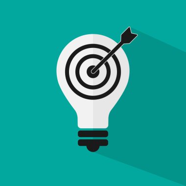 Lamba fikri logo vektörü hedefi hedef alıyor.