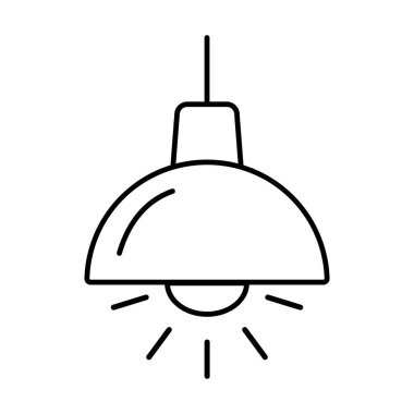 Light line icon vector Idea sign, solution, thinking concept. Lighting Electric lamp.