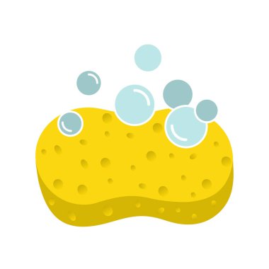 Vector flat sponge icon on a white background