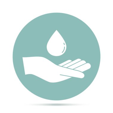 El ele tutuşma - koruma ikonu. Tasarımınız için grafiksel ögeler